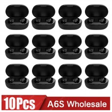 10pcs Wholesale TWS Wireless Headphones Bluetooth Earphone 5.1 Stereo Headset Earbuds with Microphone for Iphone Xiaomi, A6S