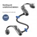 K69, Bone Conduction Earphones with Mic, Wireless Headset, Bluetooth, HiFi Ear-Hook, Waterproof Earbud