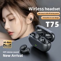 A02 Wireless Bluetooth Earphones with Charging Box, Ear Hook, Sport Earbuds, Headset, Microphone, Smartphone